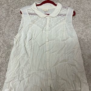 Mod Cloth Plus Size Cream Colored Blouse Top size 4x (fits like 1x-2x)